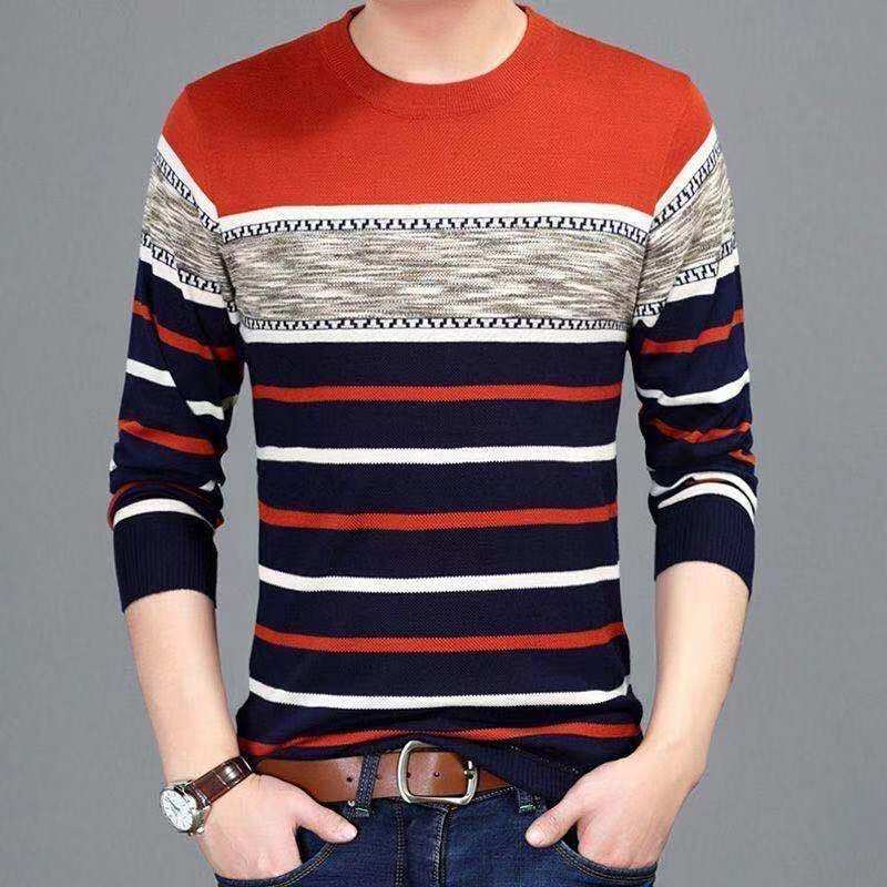 YASNZ Motivi geometrici Maglione caldo autunno e inverno da uomo in cotone a maniche lunghe slim Moda uomo spesso764_voghion.com