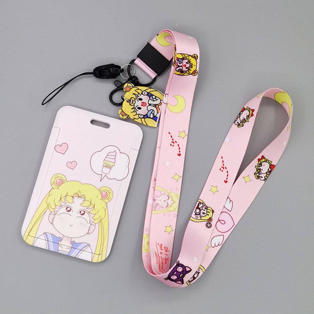 MMLUCK School Supplies Doraemon Card Lanyard Card Sleeve Key Lanyard Credit Card Anime Card Cases Bus Card Case Bank Card Holder ID Cards Holders