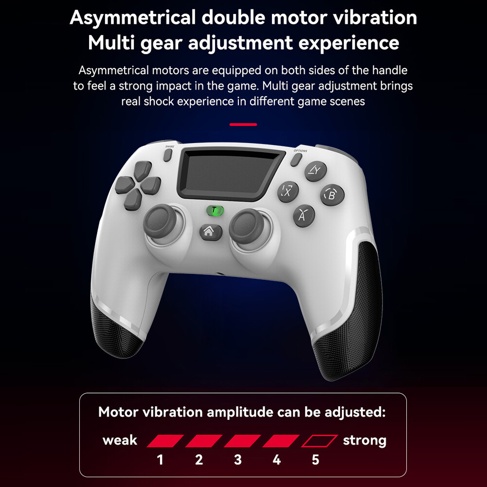 Bluetooth-compatible Game Controllers Gamepads Dual Motor Vibration Gamepad Controller 360 Degree Game Controller Joystick Anti Slip for PS4 NS Switch