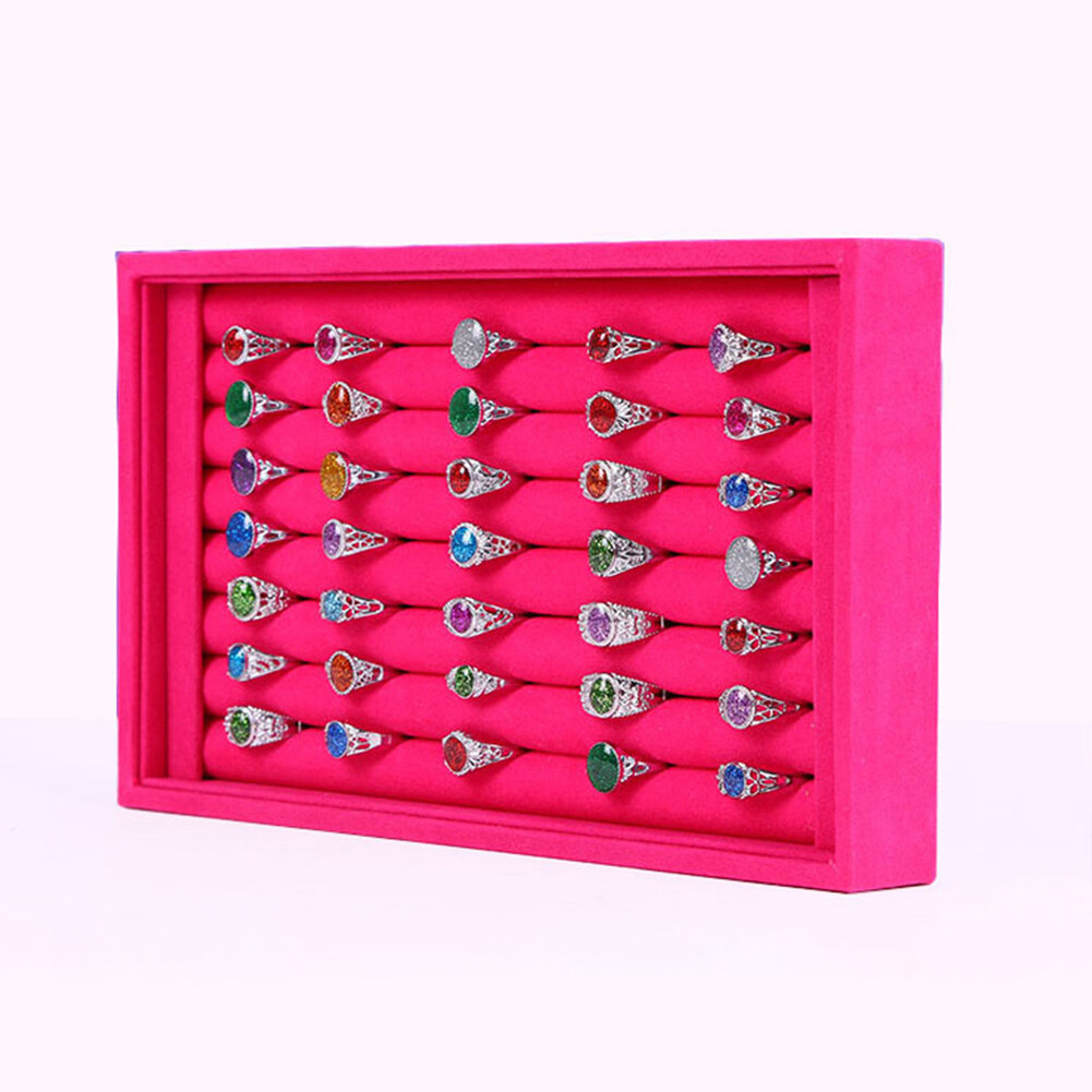 Ring Earrings Organizer Ear Studs Display Stand Holder Rack Tray Plate Box Case