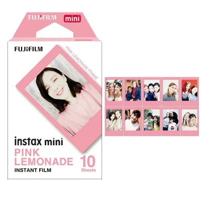 Fujifilm Instax Mini Film 10 Sheets Pink Lemonade Polaroid Film for Fujifilm Instant Camera Mini 7s 8 9 25 SP-1 SP-2