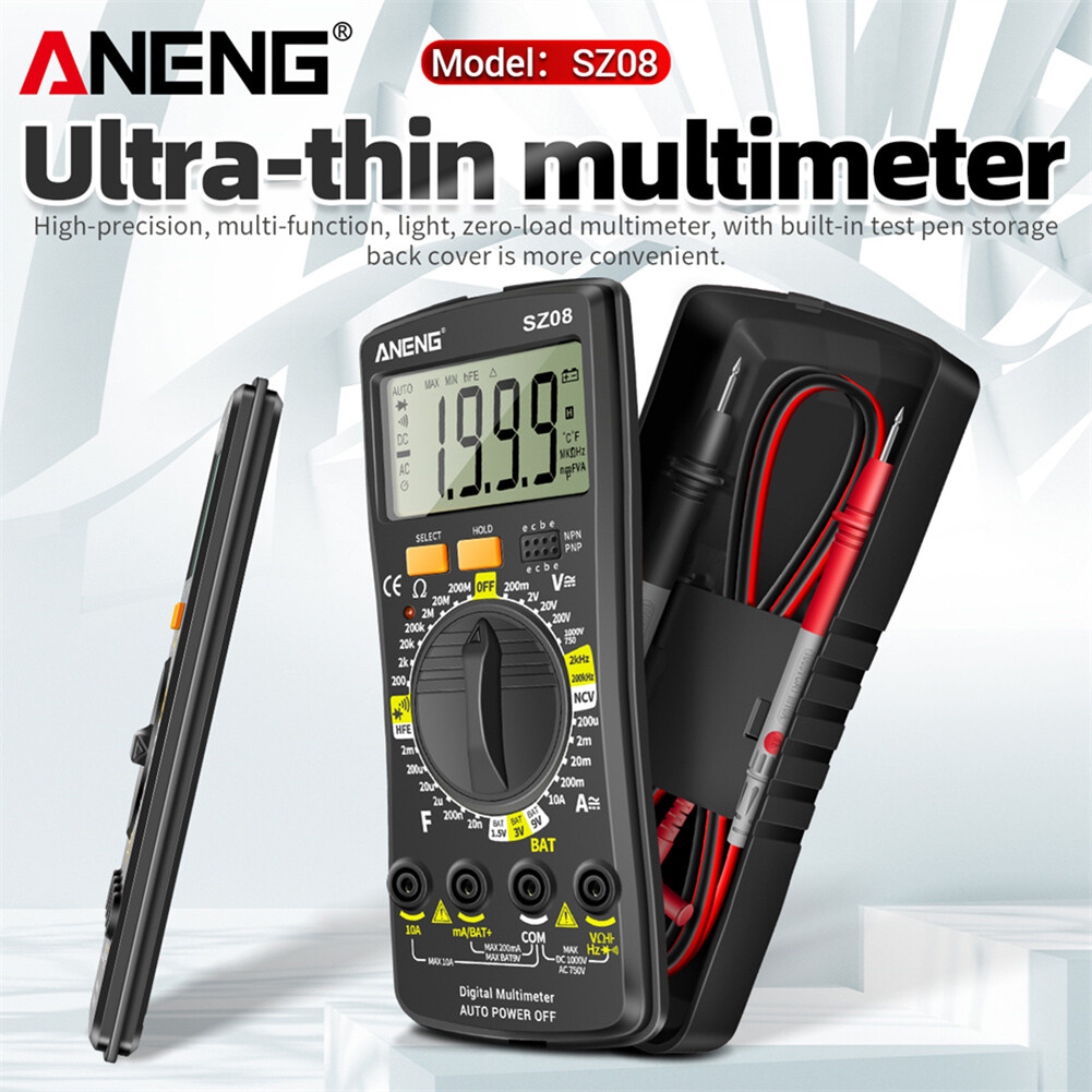 【⚡⚡Special Offer⚡⚡】ANENG SZ08 LCD Diode NCV Tester Meter 2000 Counts Split Digital Multimeter