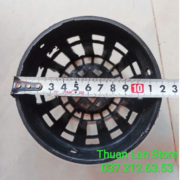 Chậu Nhựa Đen Trồng Lan F12