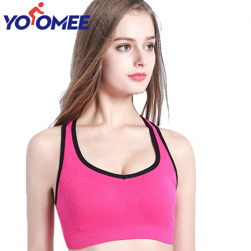 Women Padded Seamless Impact Full-Support Bra for Yoga Gym Workout Fitness