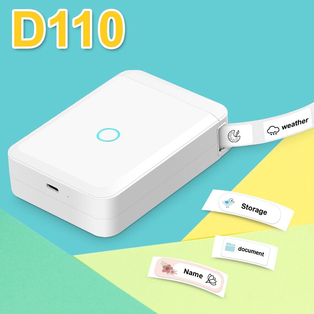Niimbot Máy In Nhãn D110 Máy In Nhãn Nhiệt Nhỏ Gọn Máy In Nhãn Dán Bluetooth Không Dây Nhãn Dán Ngày/Tên D11 Tự Làm