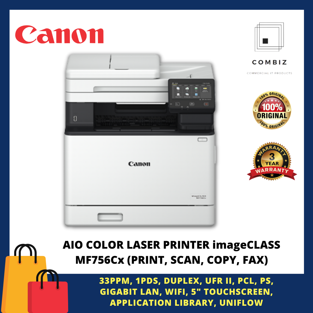 CANON IMAGECLASS MF756CX ALL-IN-ONE COLOR LASER PRINTER (PRINT, SCAN ...