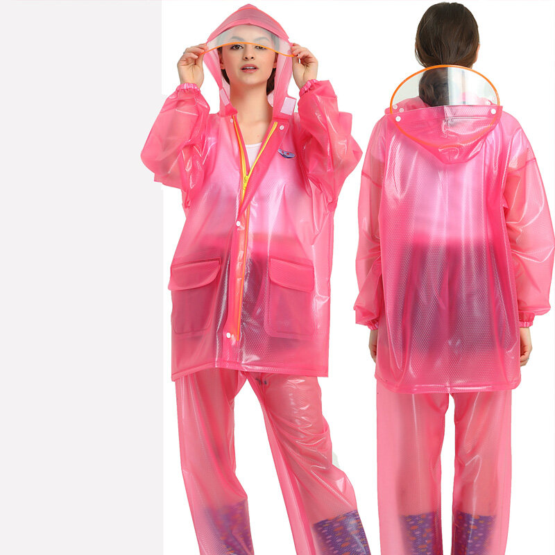 Raincoat Raincoat and rain pants suit Lightweight raincoat Split raincoat fashion Raincoat for adults portable Waterproof and windproof intensification