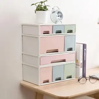 Homenhome Four Layer Storage Drawer Stackable Storage Box