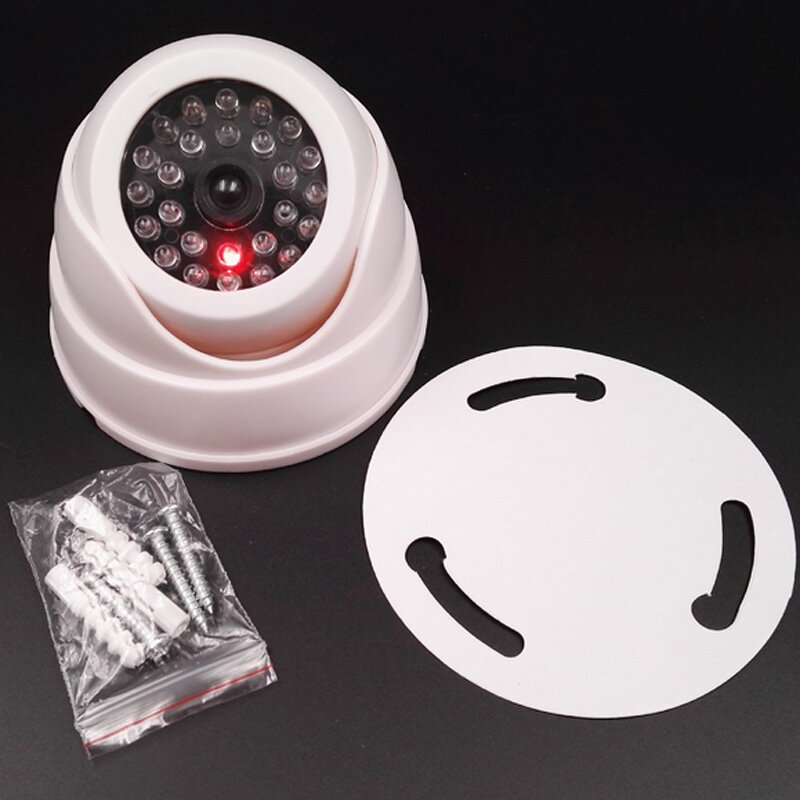 Bokali Giả Giám Sát An Ninh Giả Camera Vòm CCTV 30 Chiếc Đèn LED Nhấp Nháy Màu Trắng