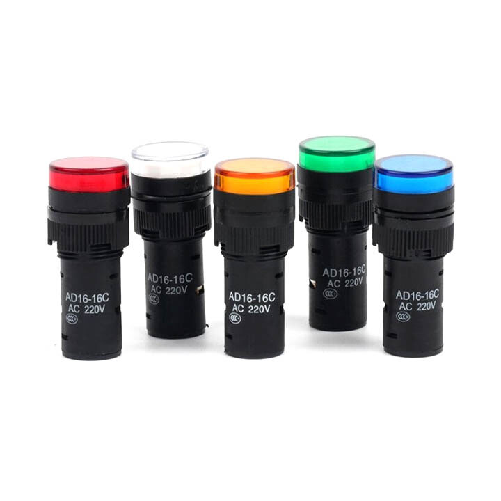 Đèn Báo Tủ Điện 220V Phi 16mm Các Loại Màu