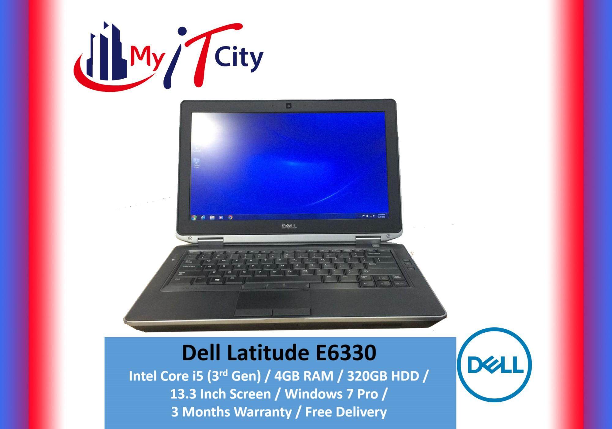 Dell Latitude E6330 Laptop - Core i5 (3rd Gen) / 4GB RAM / 320GB HDD / Windows 7 Pro / 3 Months Warranty (Refurbished) Malaysia