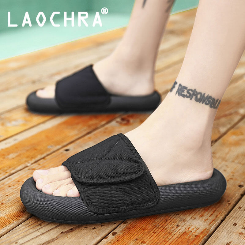 LAOCHRA Unisex Slippers Fashion Korean Beach Slippers Big Size 36-45 Non Slip Platform Slipper Men Shoes Casual