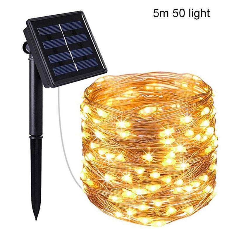 Đèn LED Dây Năng Lượng Mặt Trời, Trang Trí Ngoài Trời, Dùng Dây Đồng, Dùng Trang Trí Ngày Lễ