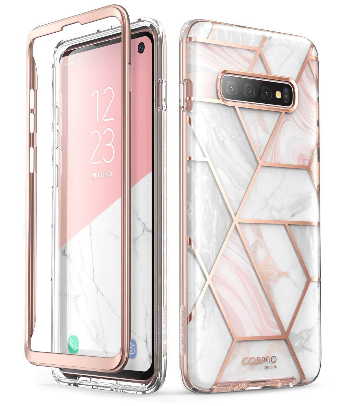 Samsung Galaxy S10 Case 6.1 inch Cosmo Full-Body Glitter Marble Bumper Cover Case WITHOUT Built-in Screen Protector (RS6)(1U50)