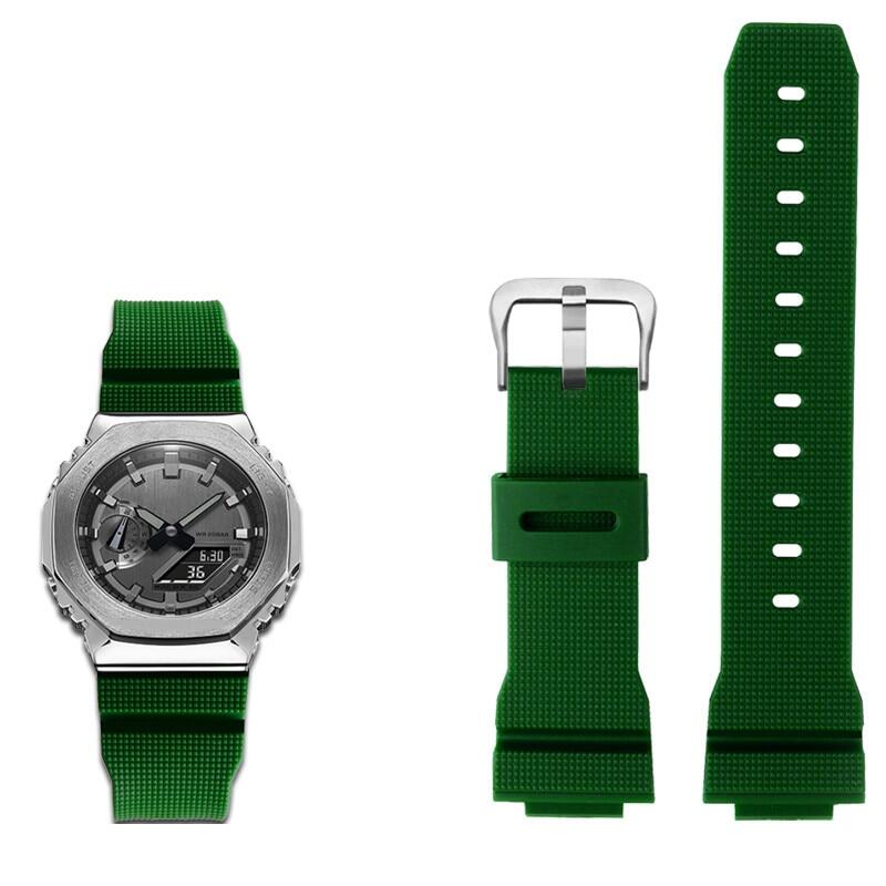 16mm High Quality Resin Silicone Watchband for Casio G-SHOCK GM2100 GA-2100 Series Waterproof Wear-resistant Watch Accessories