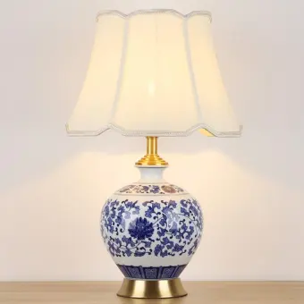 blue and white porcelain table lamps