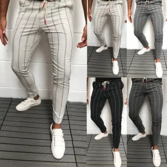 striped formal pants mens