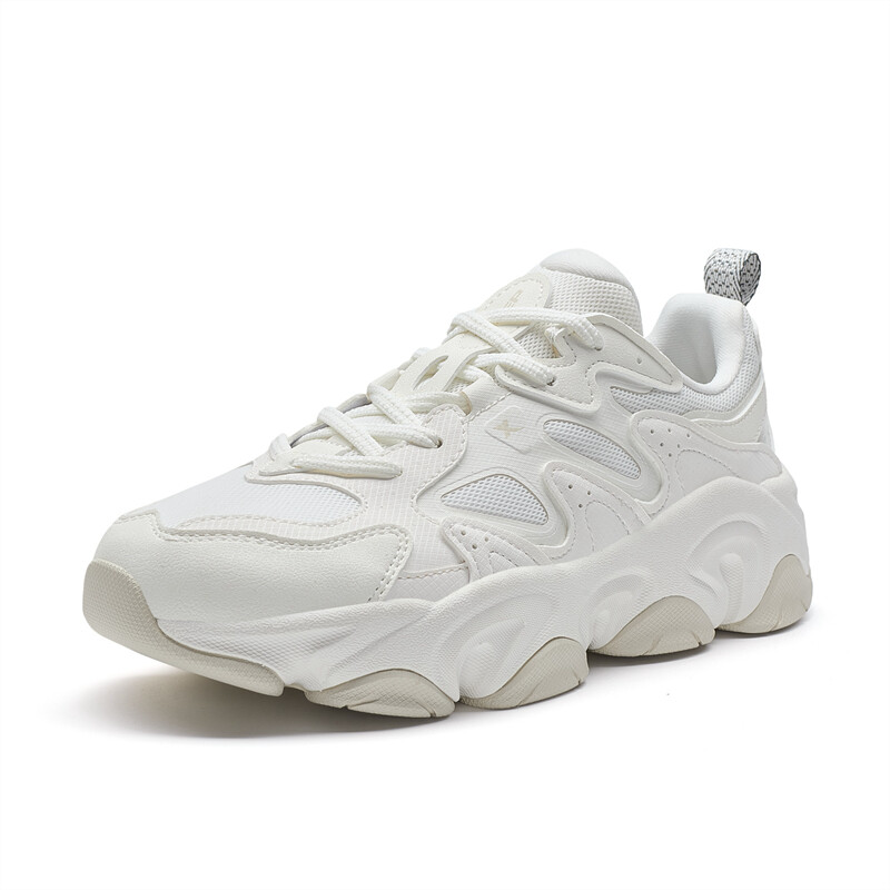 Xtep Youmu Women's Sports Sneakers new fashion net yarn stitching female casual shoes trend comfortable non-slip thick sports shoes 876218320039