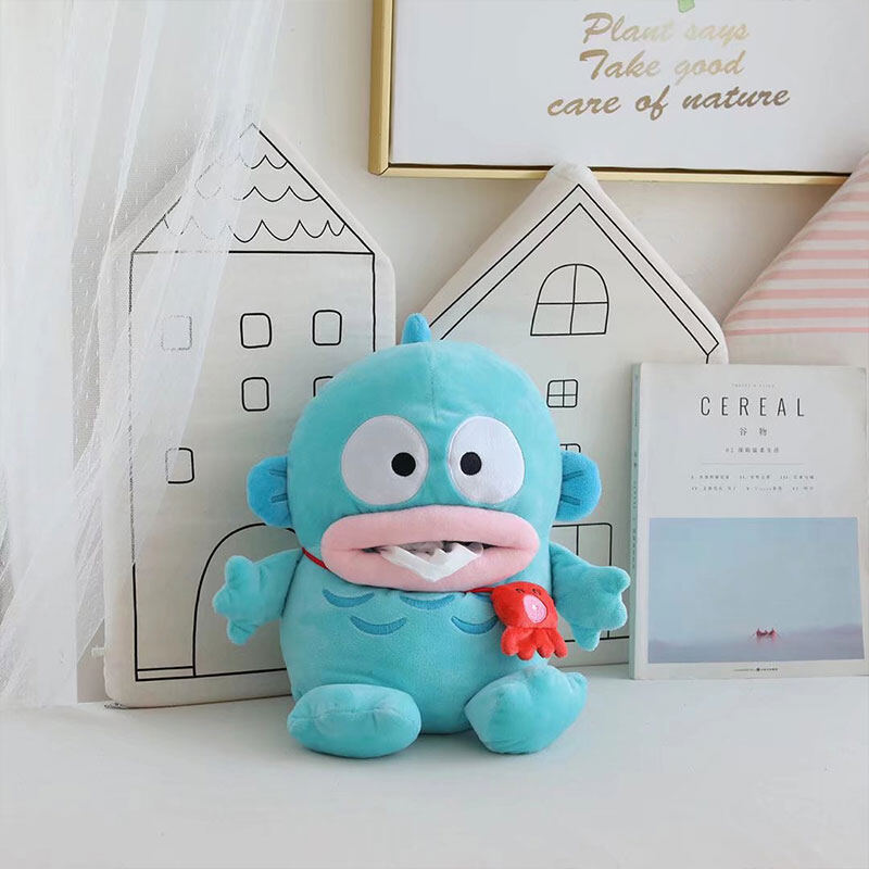 BeiBaoBao KIds Cartoon Japanese blue monster plush toy clown fish Hamilton backpack children and girls go out backpacks.