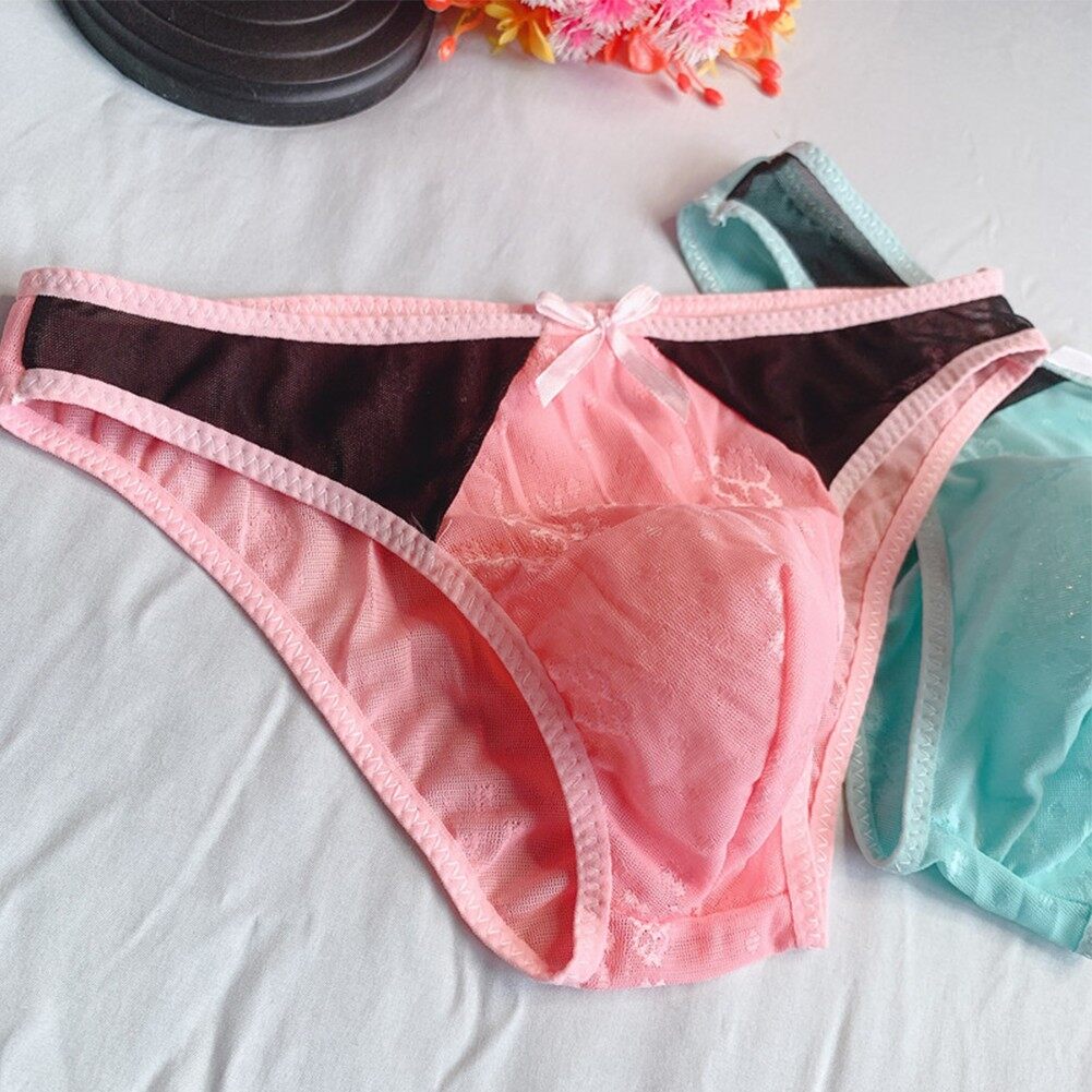 【specialthing】 Sissy Underpants For Men Ultra-Thin Breathable Jacquard Large Underwear 【Ready Stock】