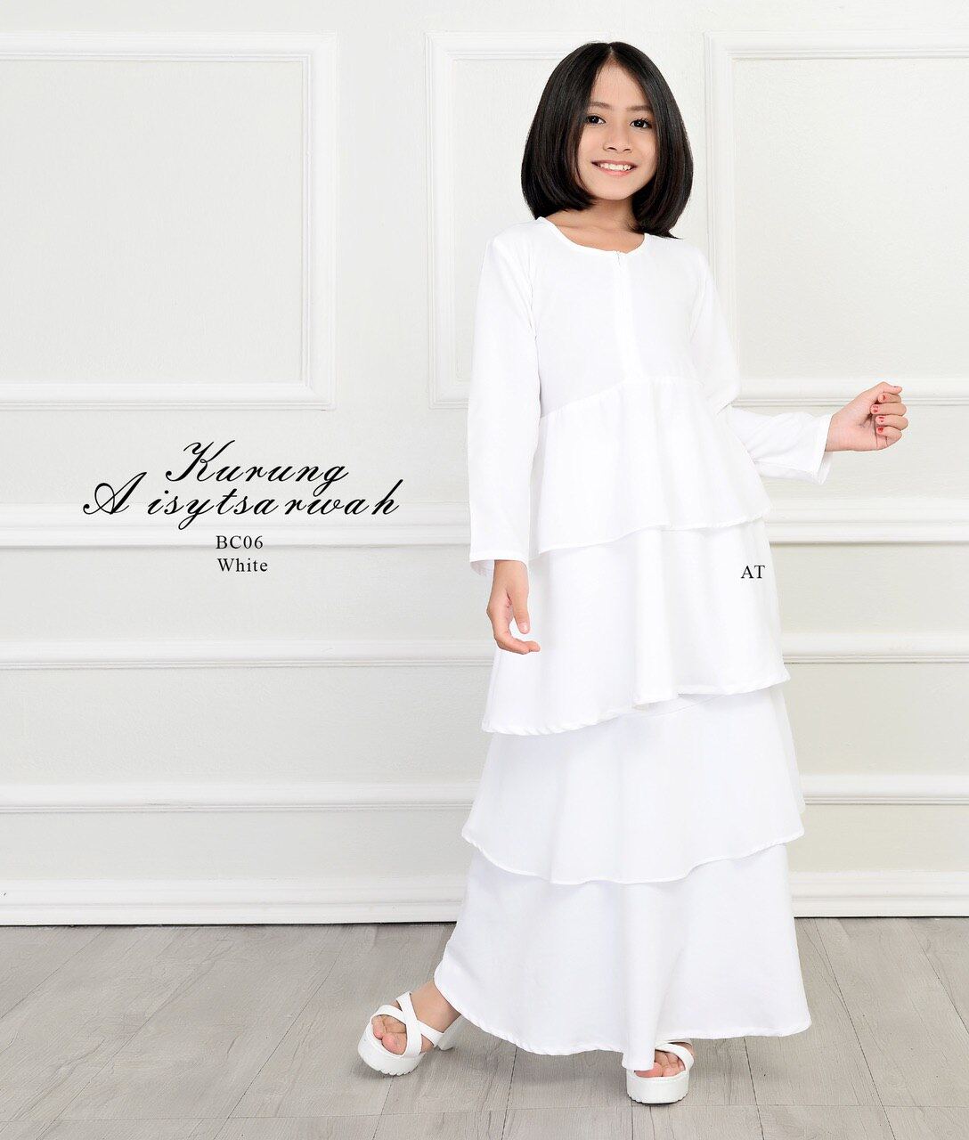 KIDS ONLY Kurung Sedondon Aisy Layer 2in1 Muslimah Labuh Nursing Blouse ANAK
