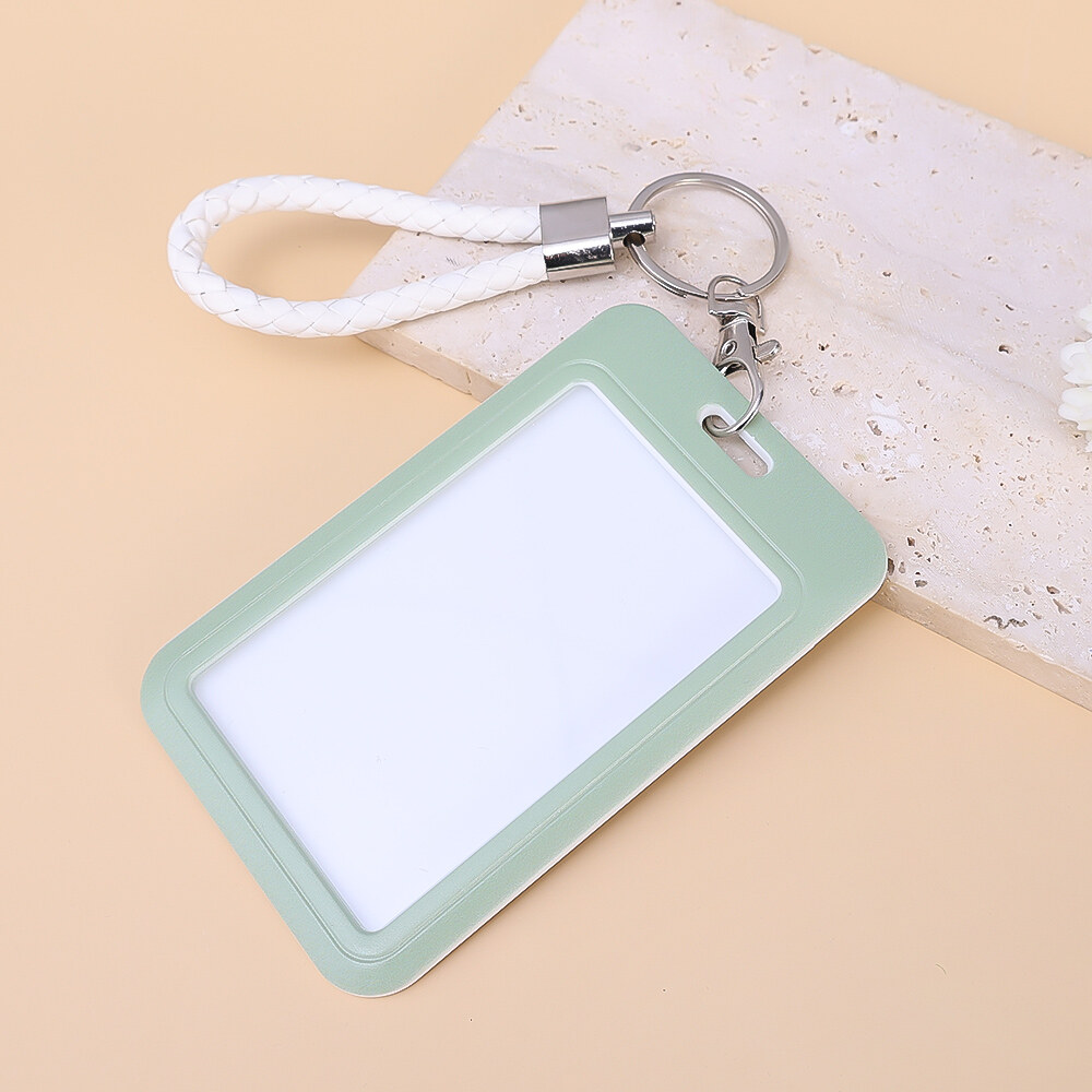 Ins Style Macaron Solid Color Bus Card Protective Cover Fashion Simple Key Chain Student Campus Access Card Credit Card Holder