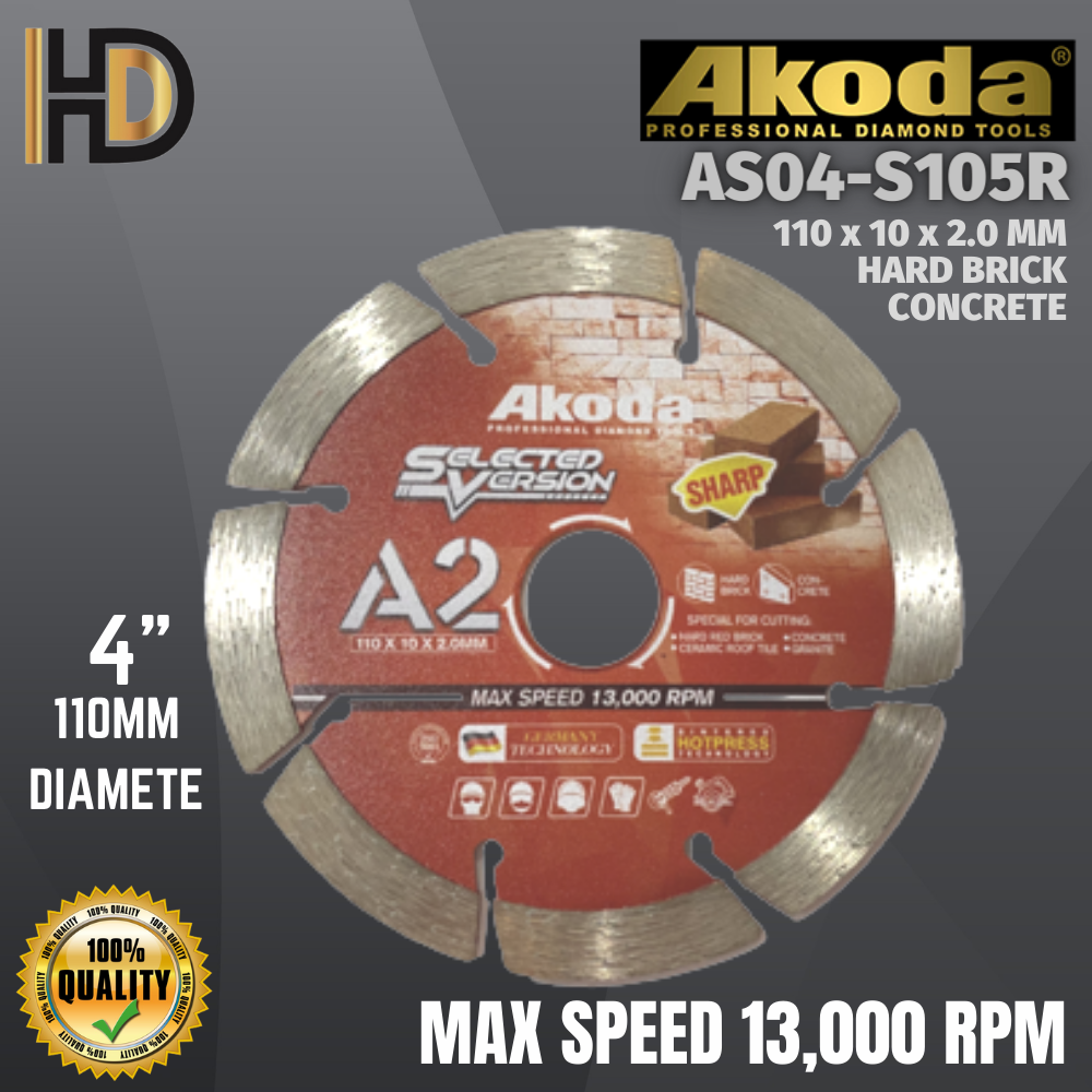 AKODA 4" 110MM A2 Selected Version Diamond Cutting Disc / AKODA AS04