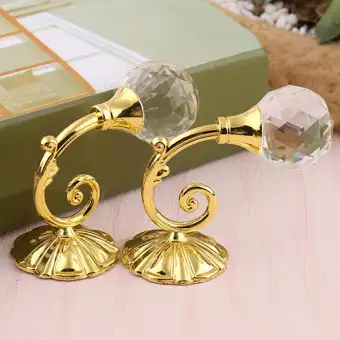 1 Pair Curtain Accessories Luxury Clear Crystal Wall Coat Curtain