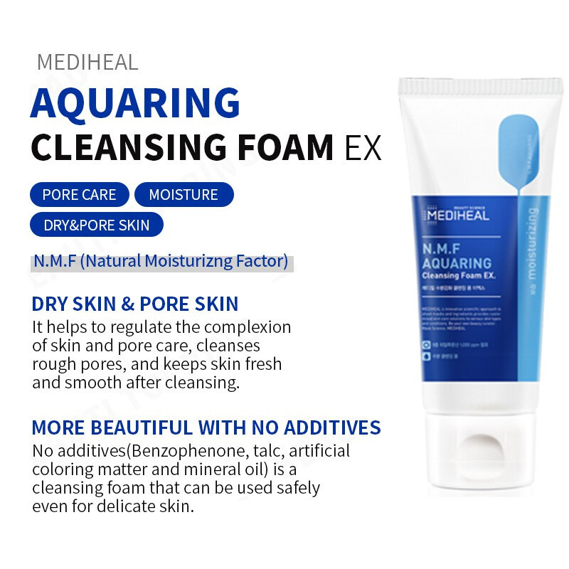 [100% Original] Sữa Rửa Mặt MEDIHEAL Cleansing Foam 170ml (N.M.F Aquaring | Collagen Care | Pore-Clean Charcoal | Teatree Care )