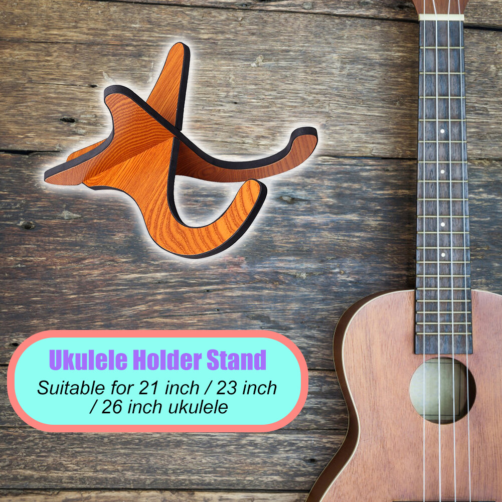 Portable Guitar Stand Rack Ukulele Wooden Foldable Holder Stand Vertical