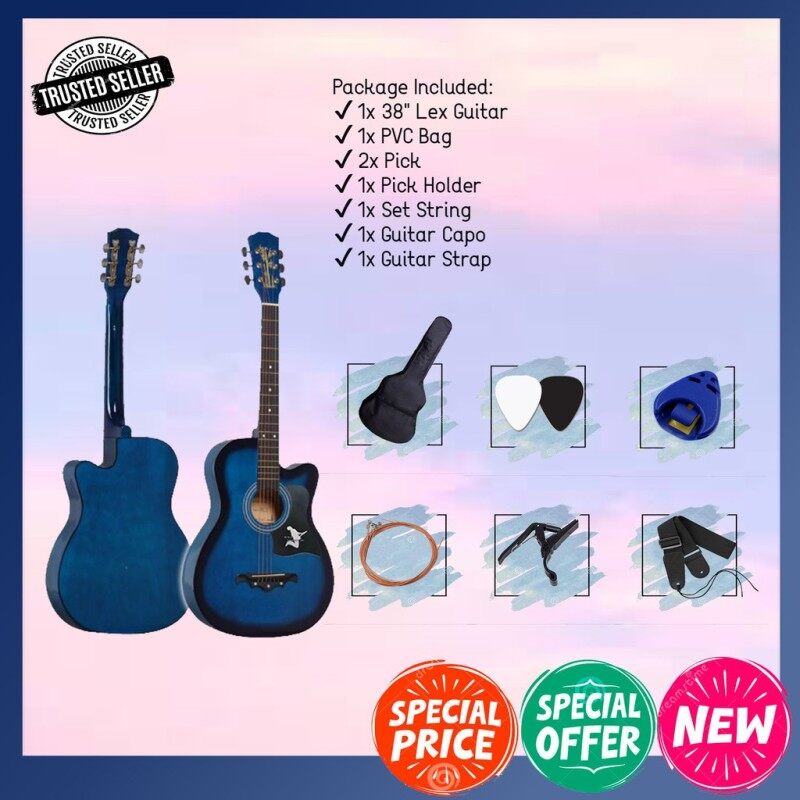 38  LEX Guitar Combo Set Package / Guitar Acoustic / Akostik Guitar Malaysia