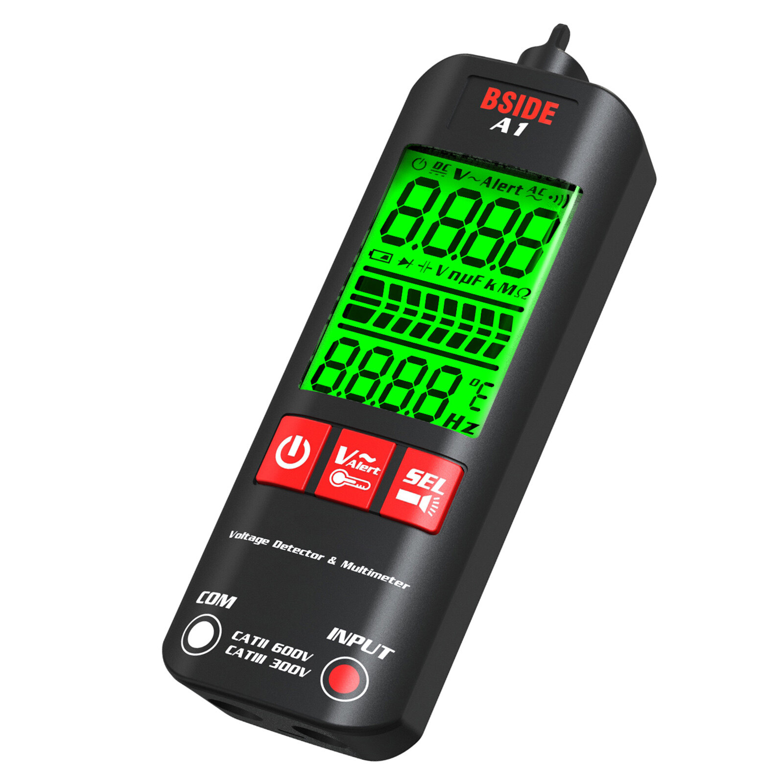 Smart Sensor Đồng Hồ Vạn Năng Mini BSIDE A1 Máy Kiểm Tra Kỹ Thuật Số LCD Máy Dò Điện Áp 2000 Đếm Điện Áp DC/AC Điện Trở Tần Số NCV Liên Tục Kiểm Tra Dây Trung Tính Máy Đo RMS Thực