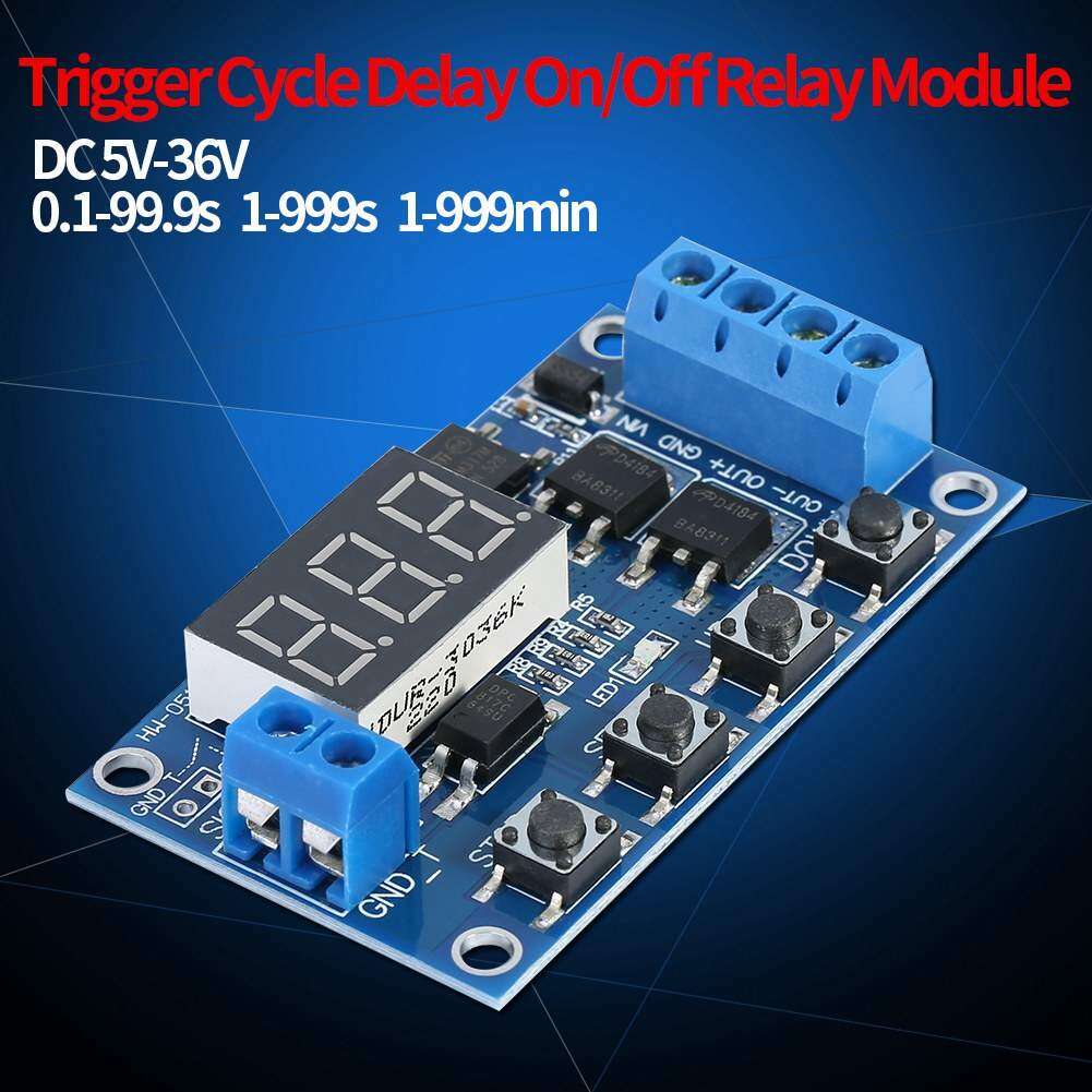 DC 5V--36V Trigger Cycle Delay Timer Module Timer Switch Turn On/Off Relay Module with LED Display