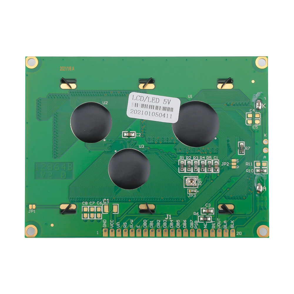 Aideepen 12864 LCD Display Module 5V 8X4 Character GB Chinese Character Library AIP31020 Controller for Pos Machines/Doll Machines/3D Printers and More