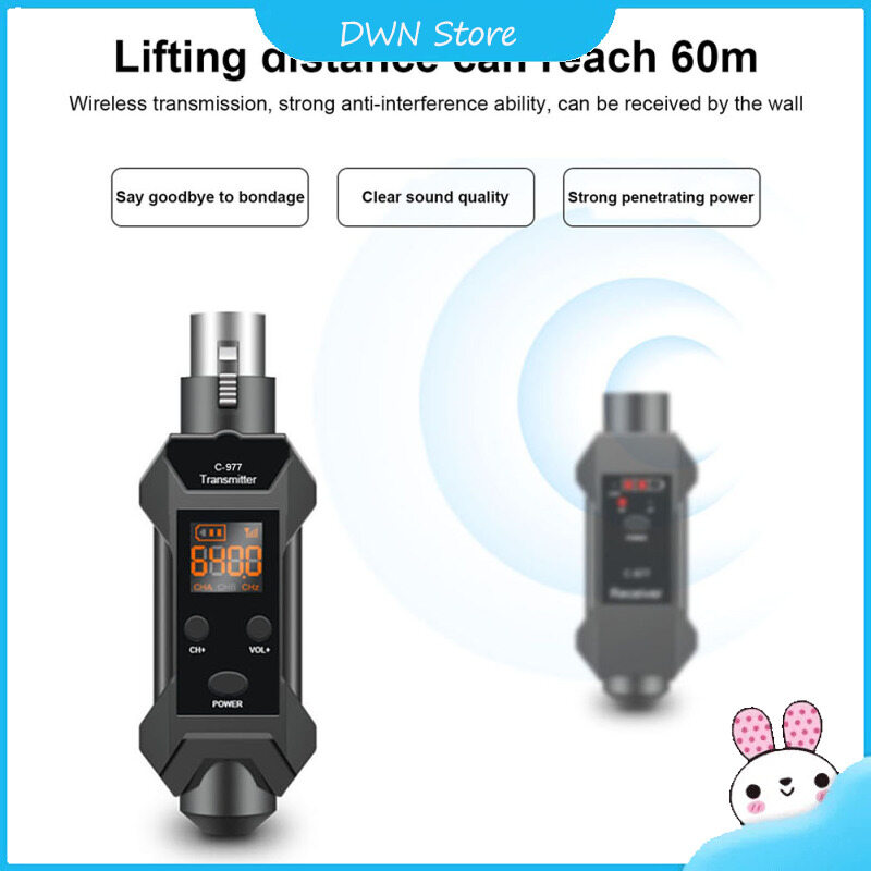 Dynamic Microphone Converter Wireless System Xlr Transmitter Receiver 6.5 Adapter For Dynamic Mic