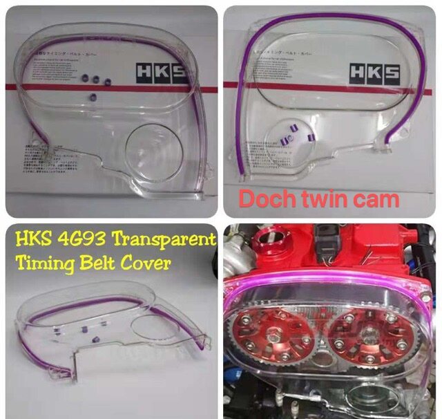 HKS TIMING BELT CAM COVER TRANSPARENT WIRA 1.8 4G91 4G92 4G93 SATRIA