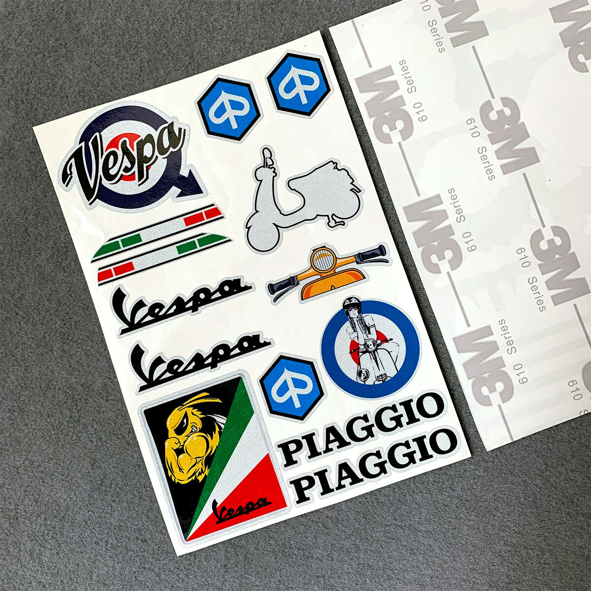 For PIAGGIO VESPA GTS GTV LX LXV LT PX PRIMAVERA 50 125 150 200 250 300 300ie Decals Motorcycle Vinyl Stickers 3M reflective