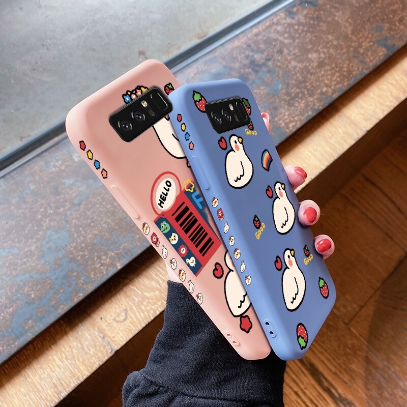 For Samsung galaxy Note 10 Note 10 LITE Note 10 PLUS Note 20 Note 20 ULTRA Note 8 Note 9 Case with funny cartoon duck shockproof soft thin Back Cover Liquid Silicone Pattern Camera Full Lens protector cases phone casing