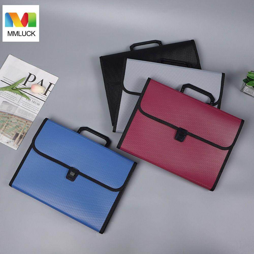 MMLUCK Hand Held Office Paper Folder Briefcases Storage Wallet School Document Organ Bag Document Organiser A4 File Folder Expanding File Bag