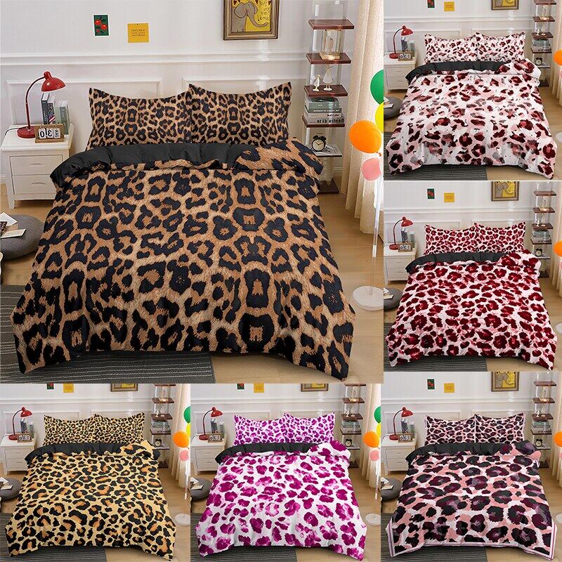 leopard skin duvet cover