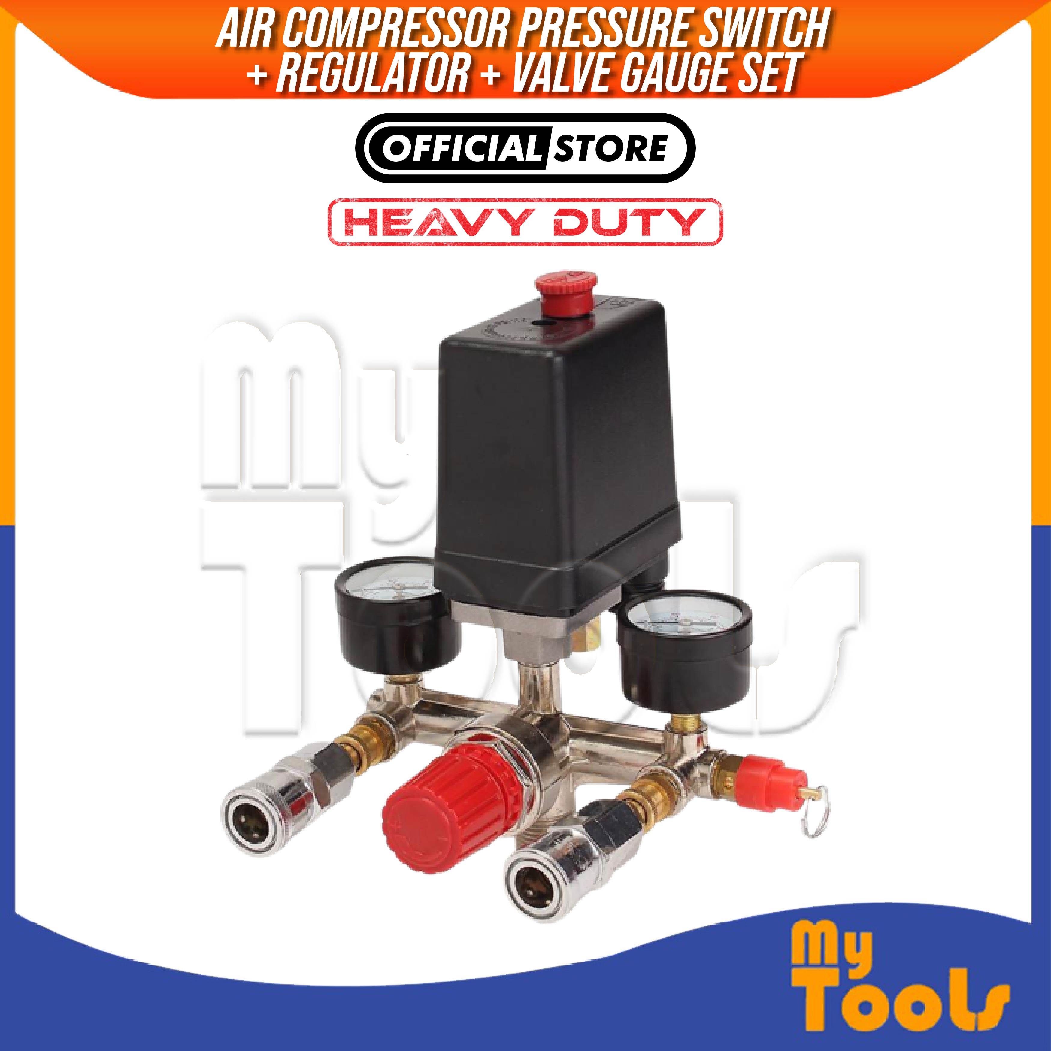 Mytools Air Compressor Pressure Switch + Regulator + Valve Gauge Set