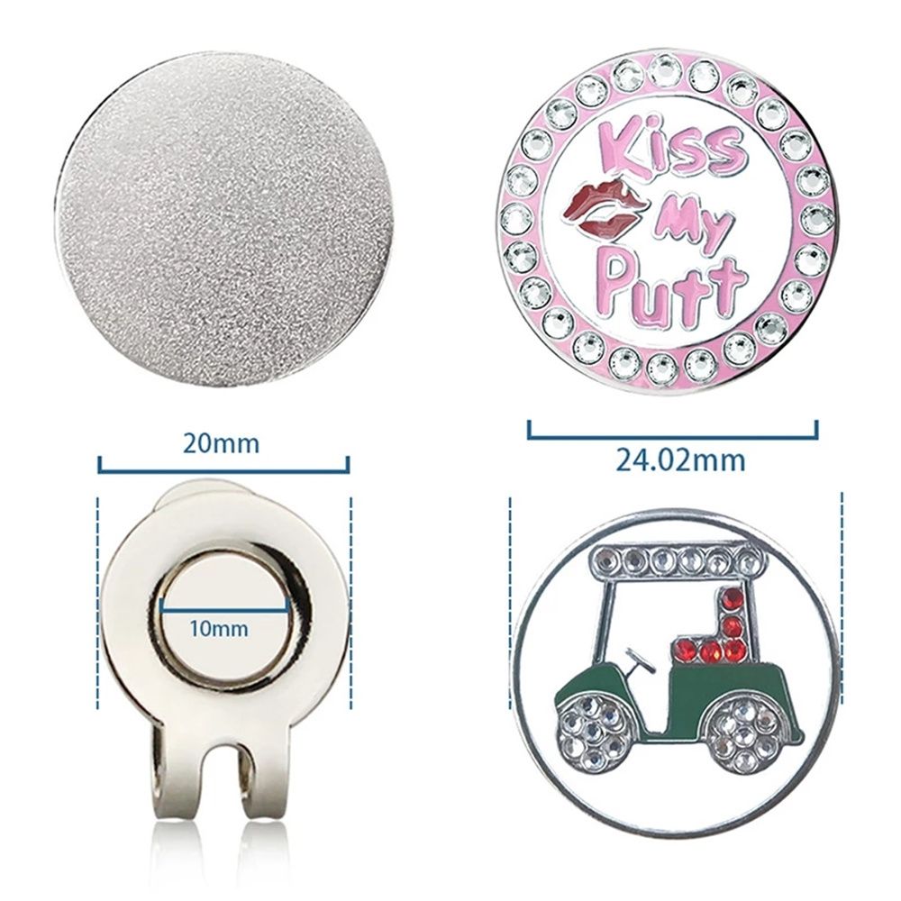 RIRIANN Phụ Kiện Đánh Dấu Vị Trí Bóng Ic Dụng Cụ Hỗ Trợ Tập Golf Dụng Cụ Nhắm Mục Tiêu KẸP MŨ Kẹp Đánh Gôn Căn Chỉnh Bóng Golf Dụng Cụ Đánh Dấu Bóng Golf