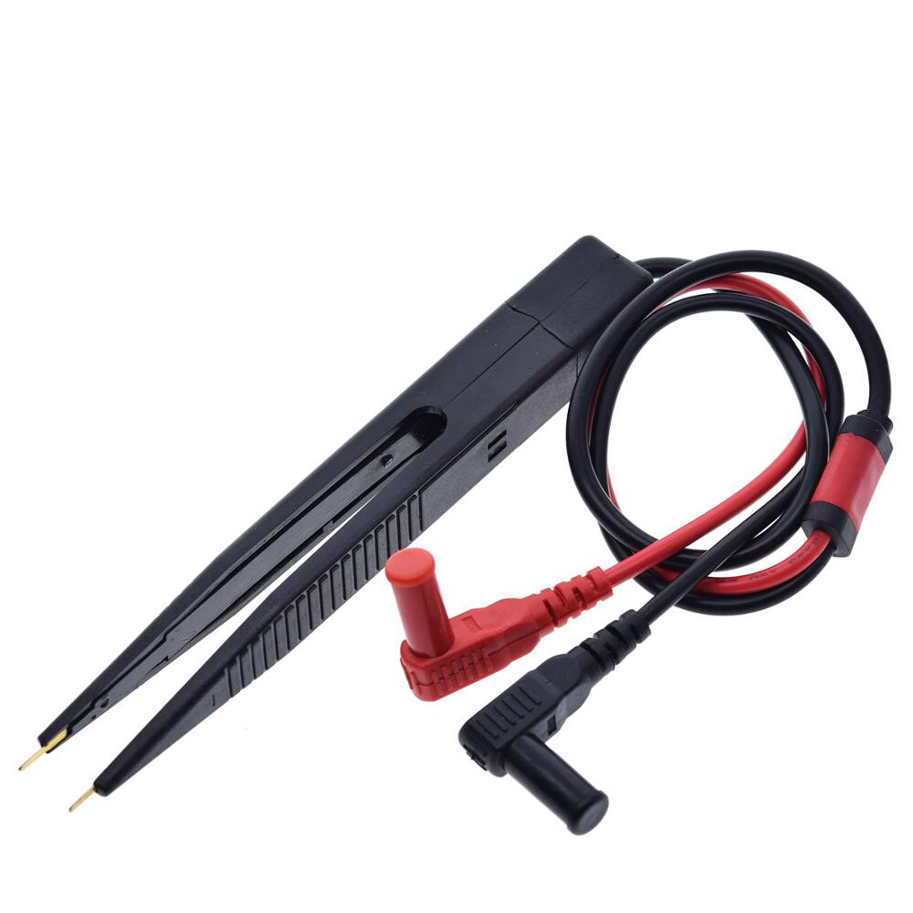 Multi-purpose Test Pen LCR Bridge Patch Clamp SMD Test Tweezers clip Red & Black