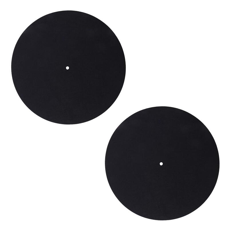 2Pcs UltraThin AntiStatic Lp Vinyl Turntable Record Player Pad for