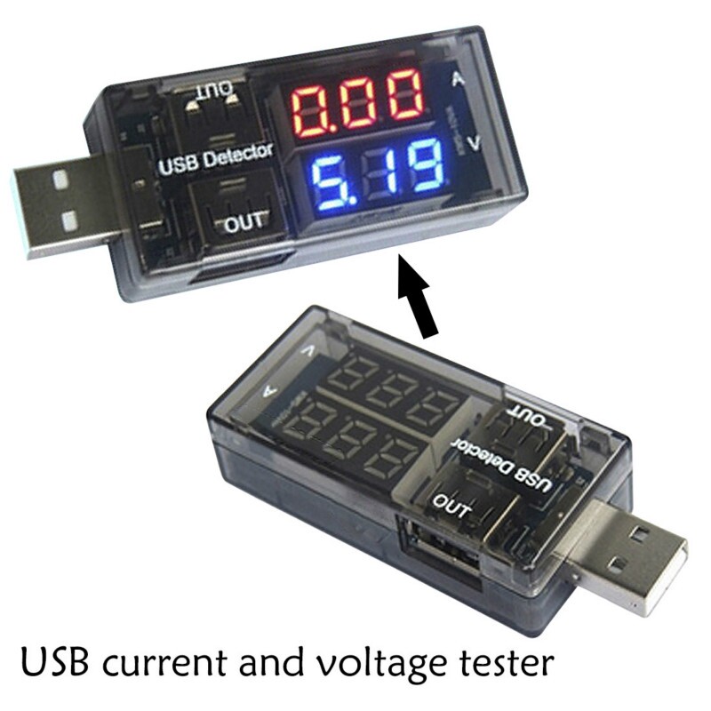 Máy Dò Điện Áp Và Dòng Điện USB Máy Đo Điện Áp USB Máy Đo Điện Áp Bảng Đôi Hiển Thị Màn Hình Điện Áp Pin