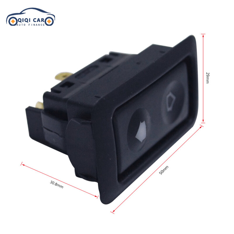 QIQI 10-30A Cửa Sổ Điện Nút Công Tắc Cho Tất Cả Các Xe Ô Tô Với Đèn LED Xanh Lá Cây Phím Trên Ô Tô Chuyển Đổi【fast】