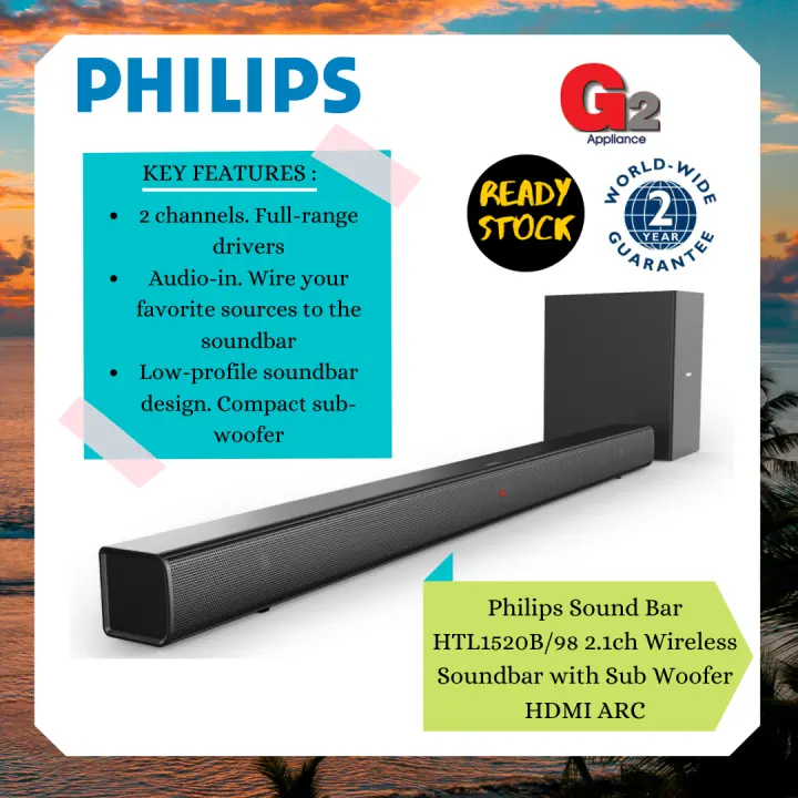 Philips soundbar hdmi hot sale arc