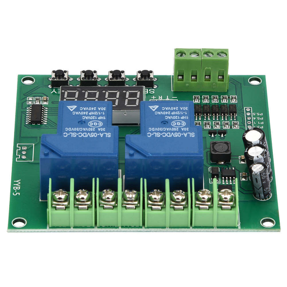 YYB-5 12v 24v Motor Forward Motor Controller / Reverse Control Board Two Relay Delay Timing Cycle Module