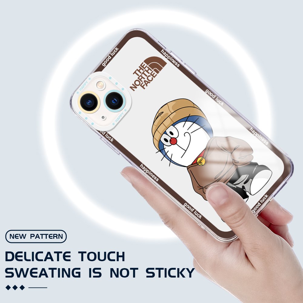 Hontinga Casing Case For Xiaomi Redmi Note 11T Pro+ Note 11S Note 11 Pro 5G 4G Note 8 Pro Note 9 Case Transparent Clear Case Anime Doraemon Soft Silicone Full Cover Camera Protection Shockproof Rubber Cases Back Cover Phone Casing Softcase For Girls