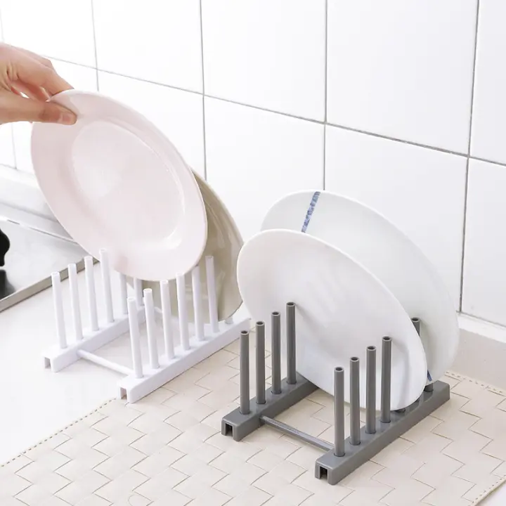 Kitchen Lid Pan Plate Organizer Dish Drainer Stand Shelf Racks Storage Holder